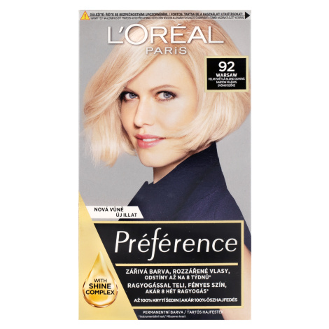 L'Oréal Paris Barva na vlasy Féria Préférence Odstín: 92 Iridescent Blonde