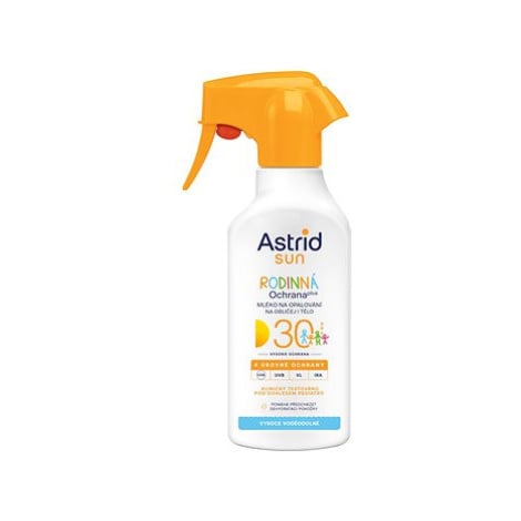 ASTRID SUN Rodinné mléko na opalování sprej SPF 30 270 ml