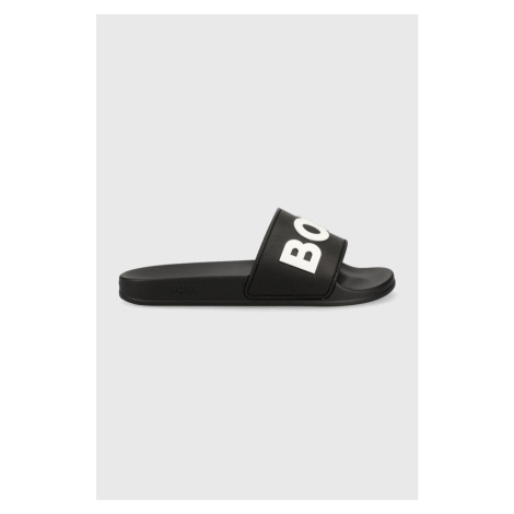 Pantofle BOSS Kirk dámské, černá barva, 50488941 Hugo Boss