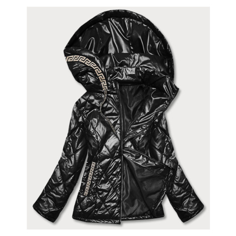 Černá dámská bunda plus size (B8013-1) S'WEST