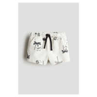 H & M - Bavlněné šortky - bílá