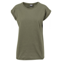 Ladies Extended Shoulder Tee - olive