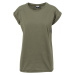 Ladies Extended Shoulder Tee - olive