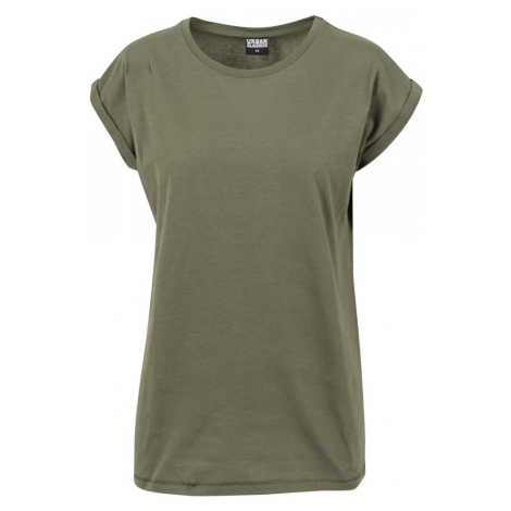 Ladies Extended Shoulder Tee - olive Urban Classics