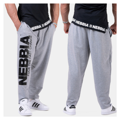 NEBBIA - Tepláky bodybuilding 186 (grey) - NEBBIA