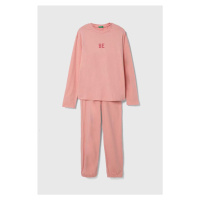 Dětské pyžamo United Colors of Benetton růžová barva, s potiskem