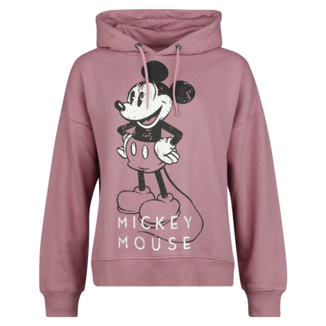 Mickey & Minnie Mouse Mickey Mouse Dámská mikina s kapucí starorůžová