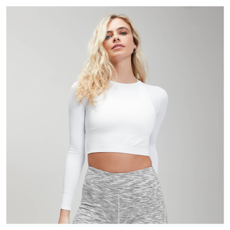 MP Dámský Crop Top s dlouhým rukávem - Bílý