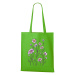 Plátená taška s květinami - originálna a praktická plátená taška