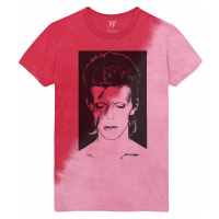 David Bowie tričko, Aladdin Sane Dye Wash Eco Red, pánské