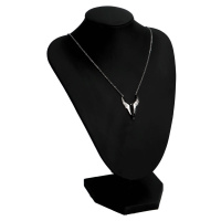 Něžný dámský náhrdelník s chirurgické oceli Wings Black
