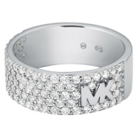 Michael Kors Třpytivý stříbrný prsten se zirkony MKC1555AN040 52 mm
