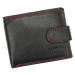 Pánská kožená peněženka Wild 125607B černá / červená