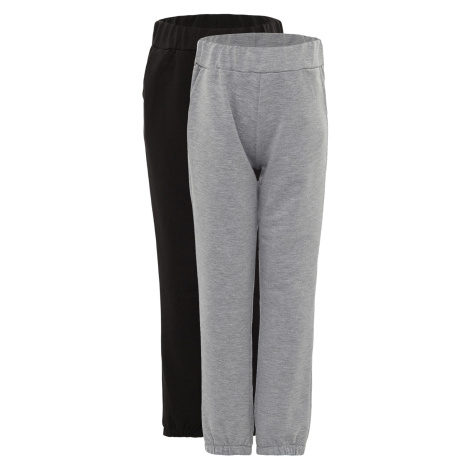 Trendyol Black-Grey 2-Pack Boy Knitted Slim Sweatpants