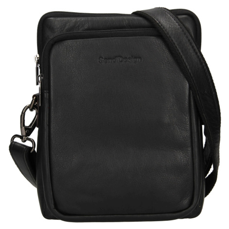 Panská kožená taška přes rameno SendiDesign Bente - černá Sendi Design