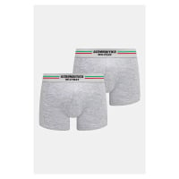 Boxerky Aeronautica Militare (2-pack) pánské, šedá barva, AM1UBX001