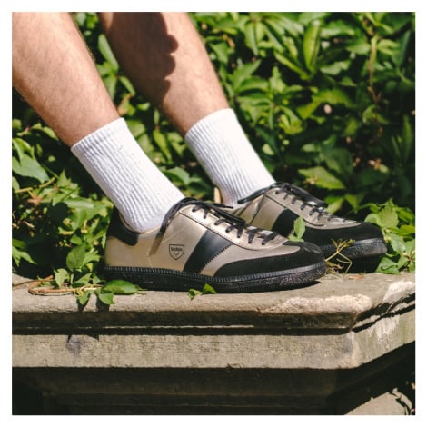 Botas Iconic Victory 76 - Pánské kožené tenisky / botasky černo-zlaté česká výroba ze Zlína Vasky