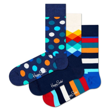 HAPPY SOCKS MIX GIFT BOX 3P Klasické ponožky, mix, velikost