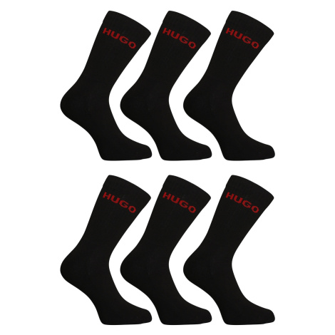 6PACK ponožky Hugo Boss vysoké černé (50510187 001)