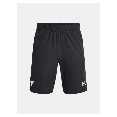 Černé klučičí kraťasy Under Armour UA Pjt Rock Woven Shorts-BLK