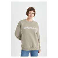 DEFACTO Relax Fit Printed Long Sleeve Sweatshirt