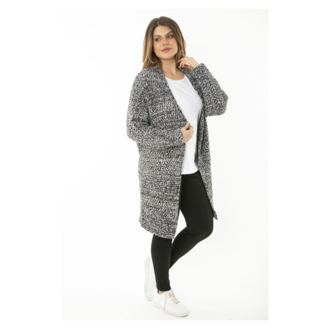 Dámský pletený svetr Plus Size Colorful Thick Knitwear Cardigan Şans