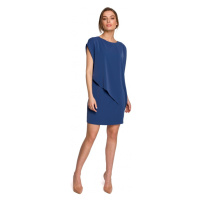 S262 Vrstvené šaty - modré