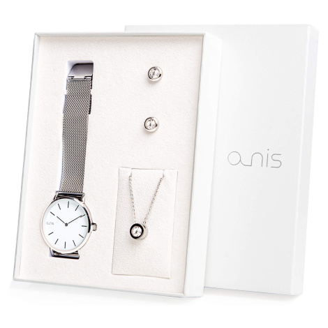 A-NIS Set hodinek, náhrdelníku a náušnic AS100-01