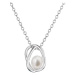 Stříbrný náhrdelník s říční perličkou v kleci 22044.1