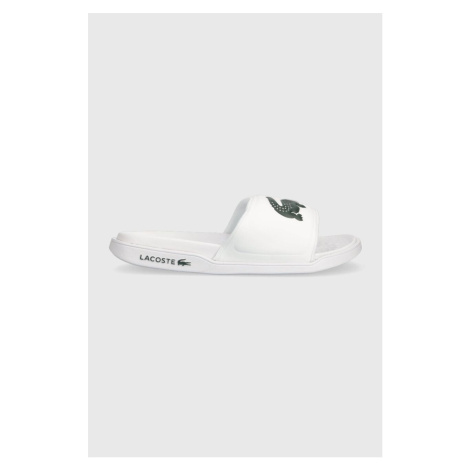 Pantofle Lacoste CROCO DUALISTE dámské, bílá barva, 43CFA0040