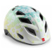 Dětská cyklistická helma MET Elfo kytičky/bílá lesklá