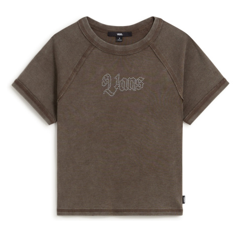 VANS Tričko &#039;Claire Embellished Baby&#039; tmavě hnědá