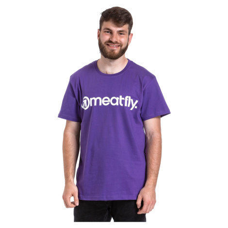 Meatfly pánské tričko MF Logo Violet | Fialová