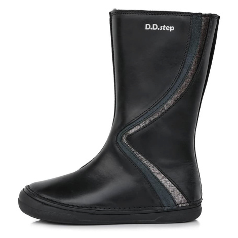 Dívčí kozačky DDstep W078-398 Black DD Step