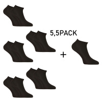 5,5PACK ponožky Nedeto nízké bambusové černé (55NPN001)