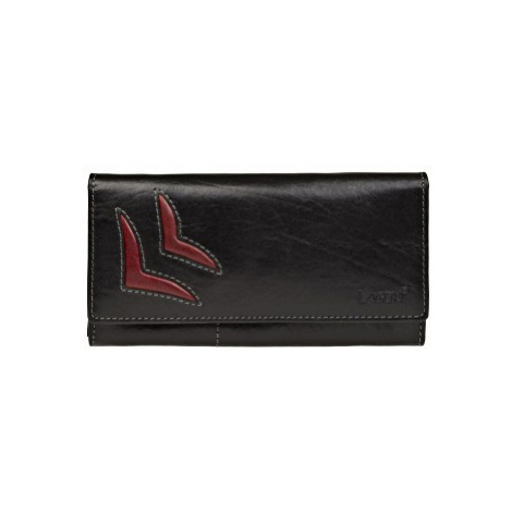 Lagen Dámská kožená peněženka 26011/T černo-červená
