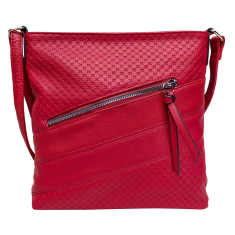 Tmavě červená crossbody kabelka s praktickou kapsou