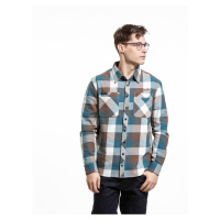Meatfly pánská košile Hunt 2.0 Premium Blue/Brown | Modrá | 100% bavlna