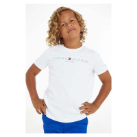 Dětské bavlněné tričko Tommy Hilfiger tyrkysová barva, s potiskem