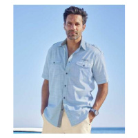 Modrá letní košile Laguna z žíhané bavlny