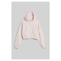 MIKINA GANT CROPPED SCRIPT LOGO ZIP HOODIE růžová