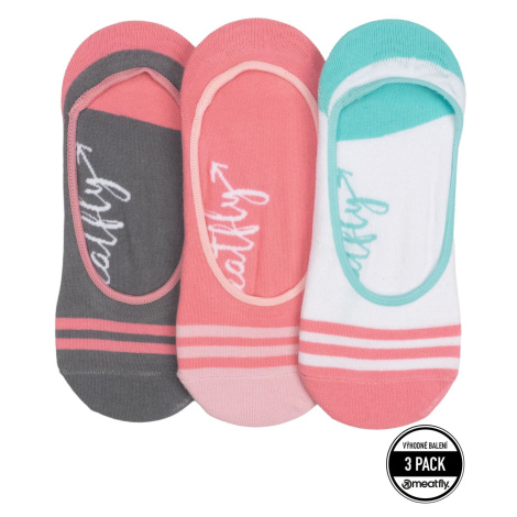 Meatfly ponožky Low Socks Triple Pack White | Bílá