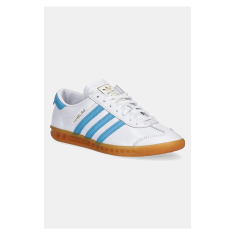 Kožené tenisky adidas Originals Hamburg W modrá barva, JI2625