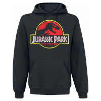 Jurassic Park Distressed Logo Mikina s kapucí černá