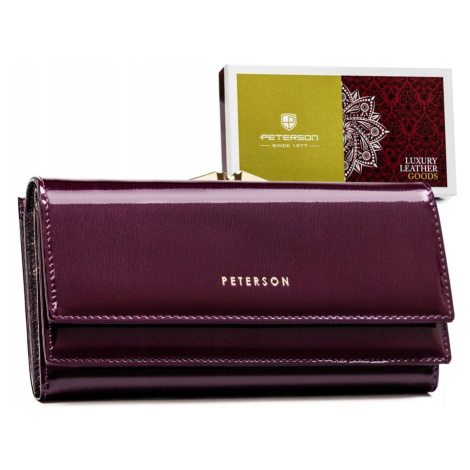 Velká dámská kožená peněženka s RFID systémem Peterson
