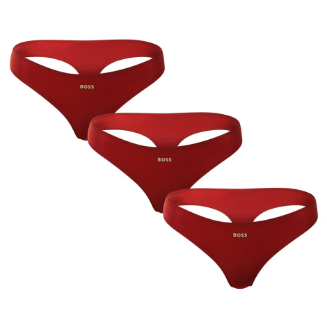 3PACK dámská tanga BOSS červená (50527260 610) Hugo Boss