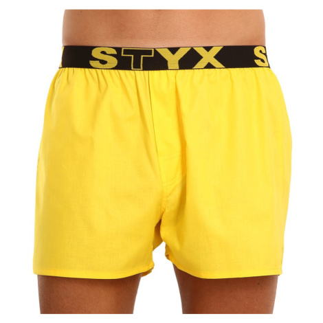 Pánské trenky Styx sportovní guma žluté (B1068)