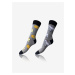 Sada tří párů unisex vzorovaných ponožek v hnědé, žluté, šedé a zelené barvě Bellinda CRAZY SOCK