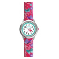 CLOCKODILE Růžové dívčí dětské hodinky MOTÝL CWG5151