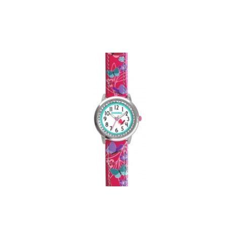 CLOCKODILE Růžové dívčí dětské hodinky MOTÝL CWG5151